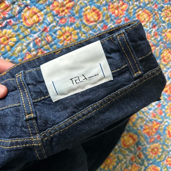 Tela9 High waisted wide leg cropped jeans - Picture 3 of 7